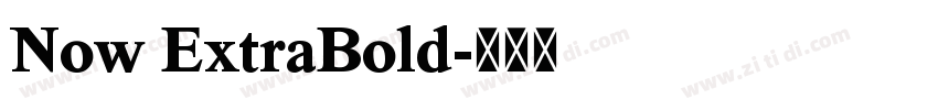 Now ExtraBold字体转换